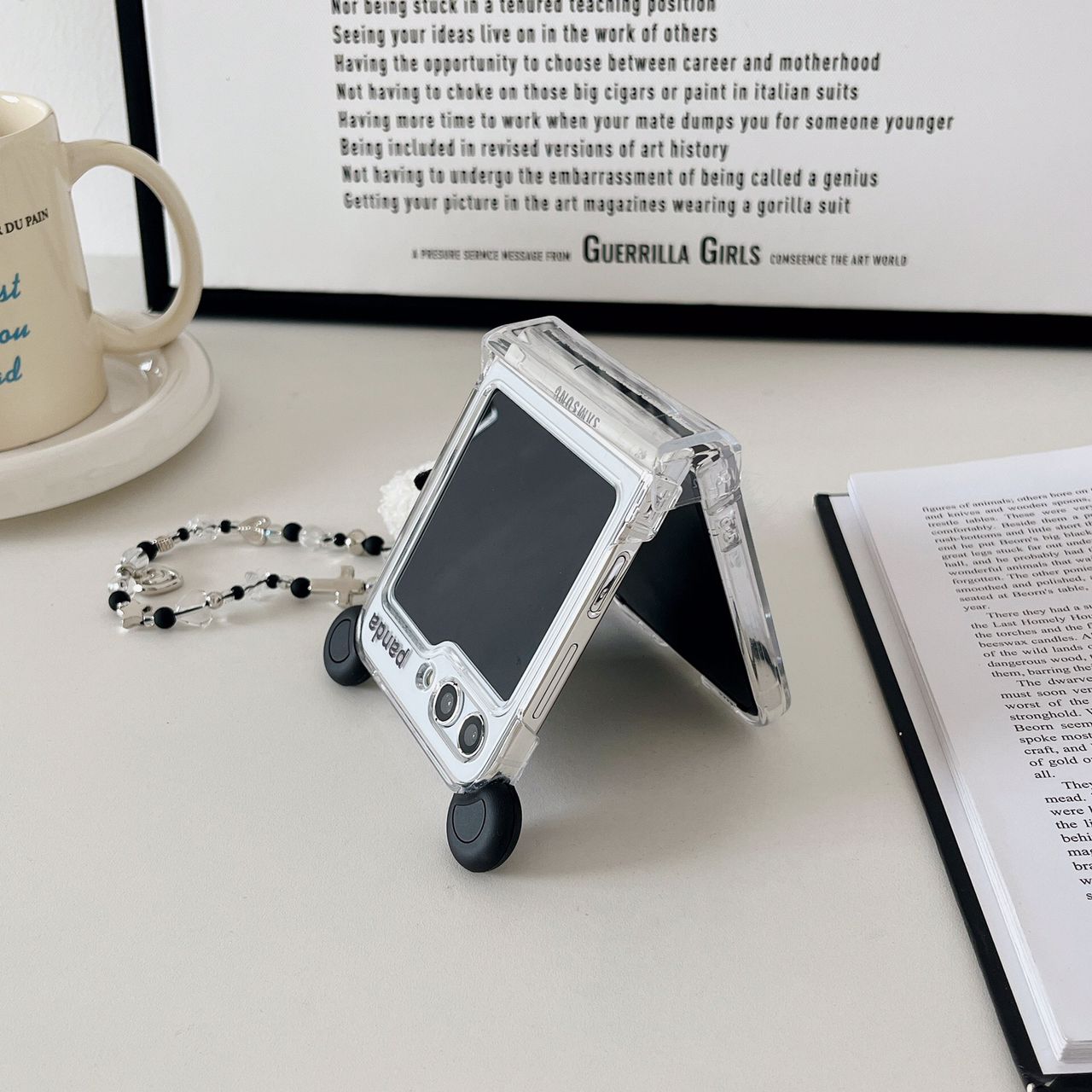 (Buy 1 Get 1 Free) Black Panda Samung Flip Case