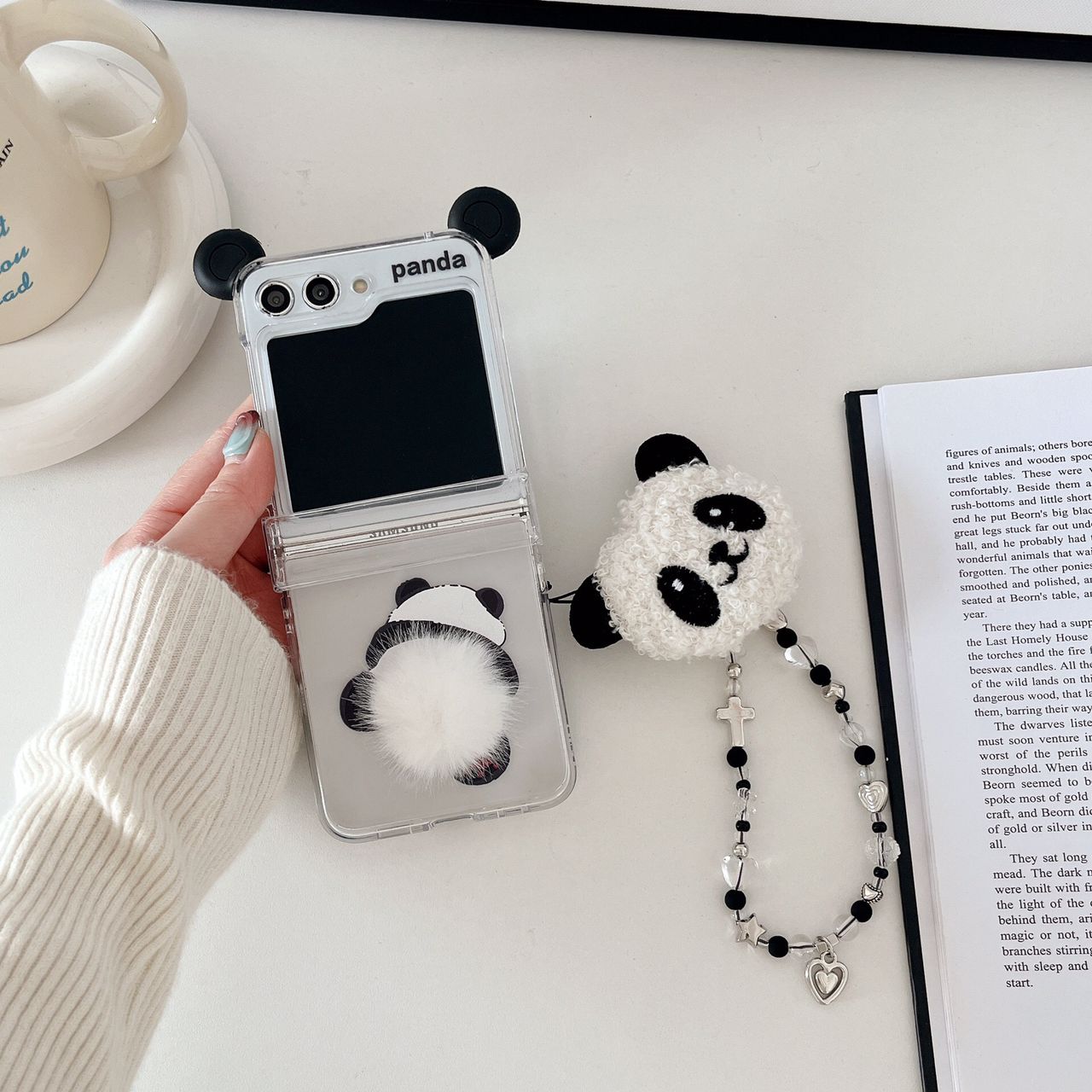 (Buy 1 Get 1 Free) Black Panda Samung Flip Case