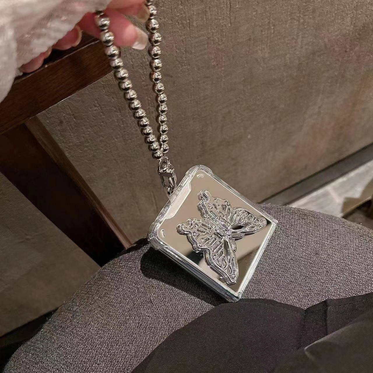 (Buy 1 Get 1 Free) Silver 3D Butterfly Flip Case