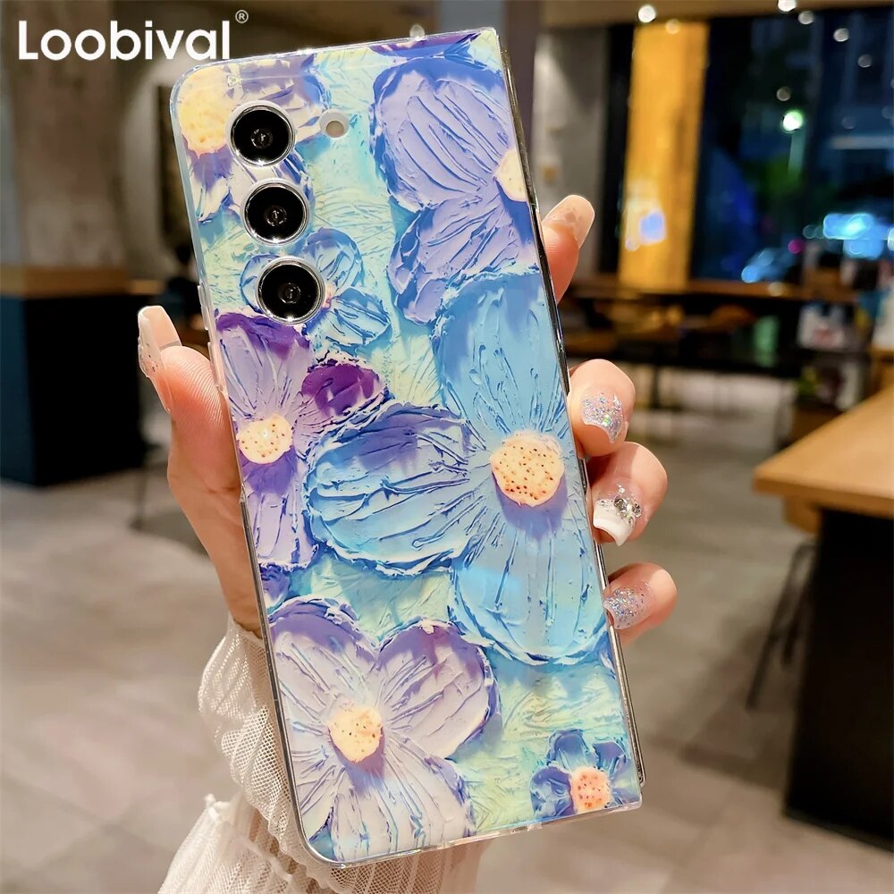 (Buy 1 Get 1 Free) Floral Oil Paint Samsung Case