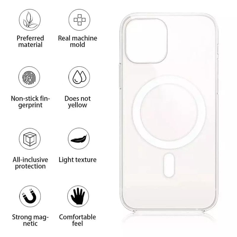 (Buy 1 Get 1 Free) Mag Safe Transparent Shockproof Clear Case