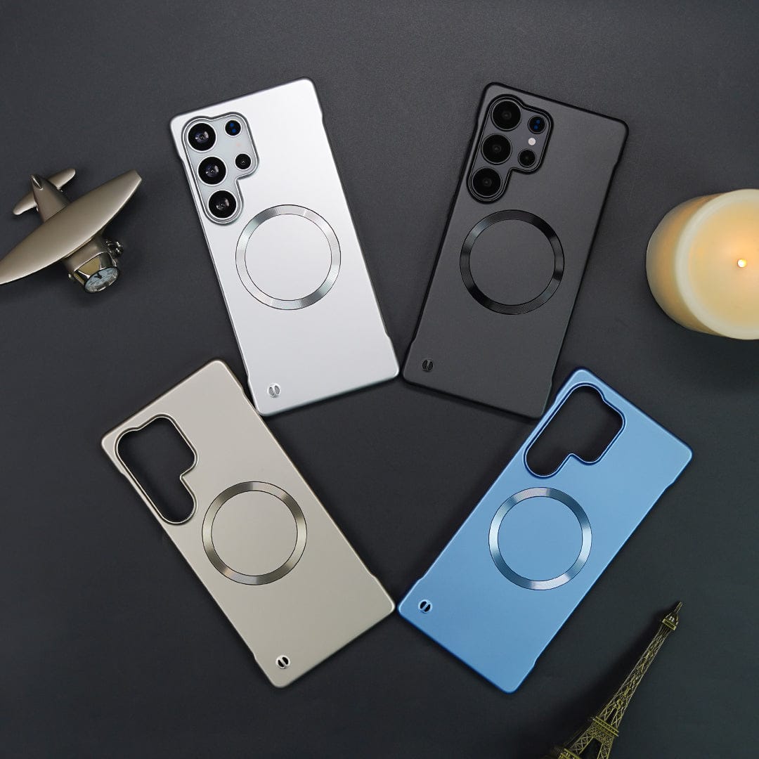 (Buy 1 Get 1 Free) Elegant Metal Paint Borderless Magsafe Case - Samsung