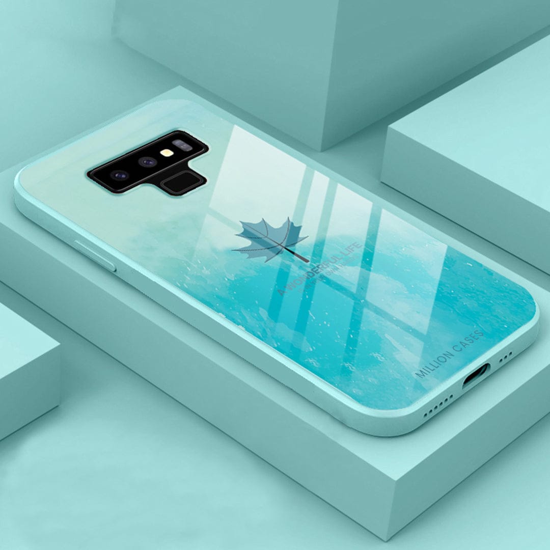 (Buy 1 Get 1 Free) Watercolor Mapple Leaf Glass Case - Samsung