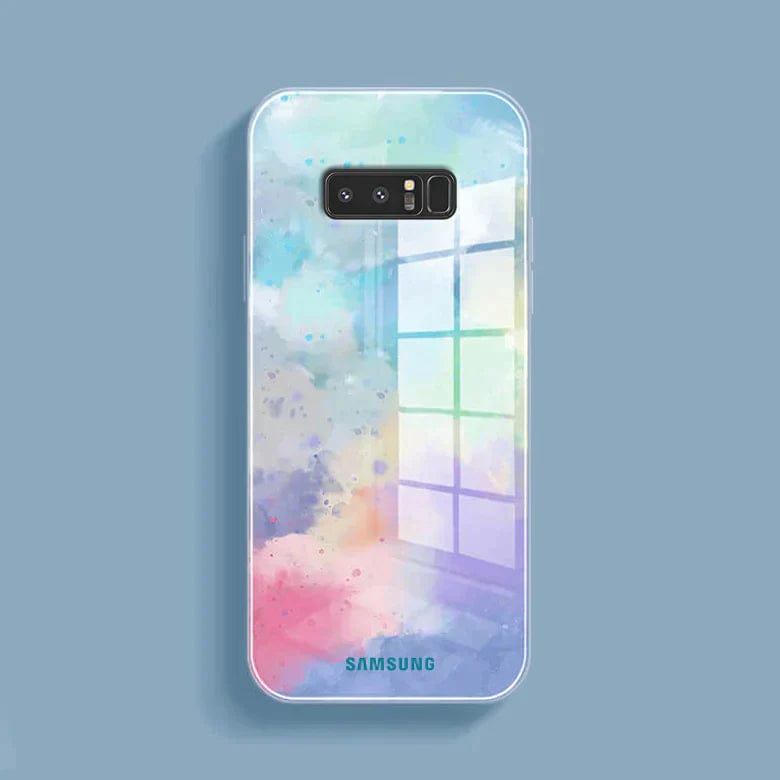 (Buy 1 Get 1 Free) Watercolor Splatter Glass Back Case - Samsung