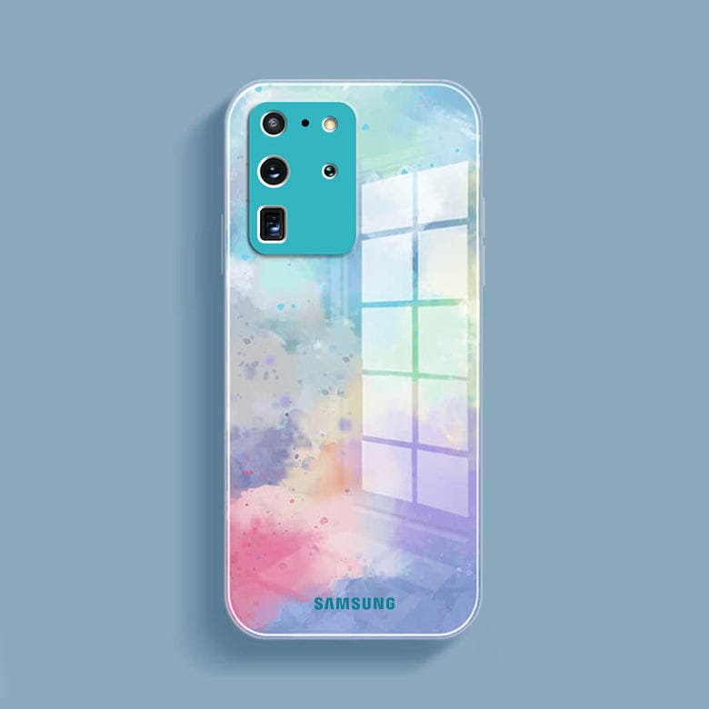 (Buy 1 Get 1 Free) Watercolor Splatter Glass Back Case - Samsung