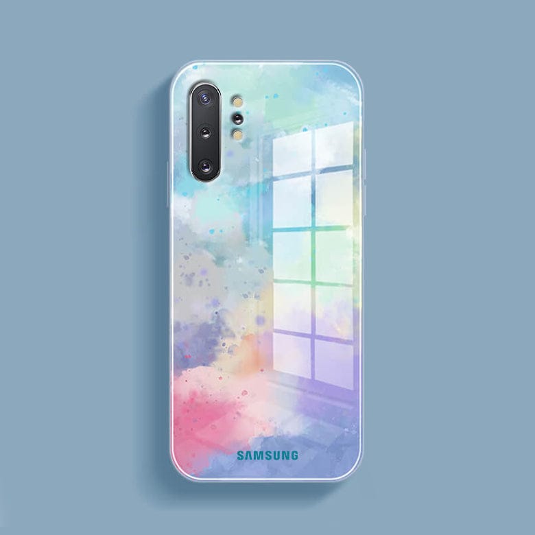 (Buy 1 Get 1 Free) Watercolor Splatter Glass Back Case - Samsung