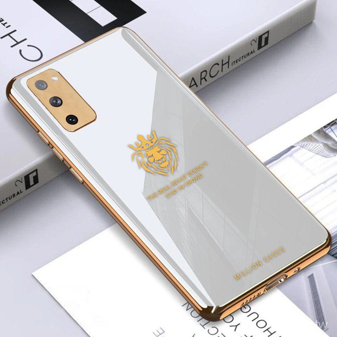 (Buy 1 Get 1 Free) Lion Pattern Electroplating Glass Case - Samsung