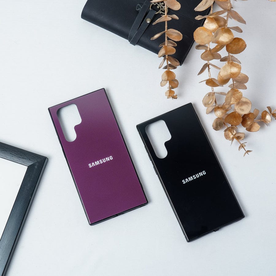 (Buy 1 Get 1 Free) LED Logo Glass Back Case - Samsung