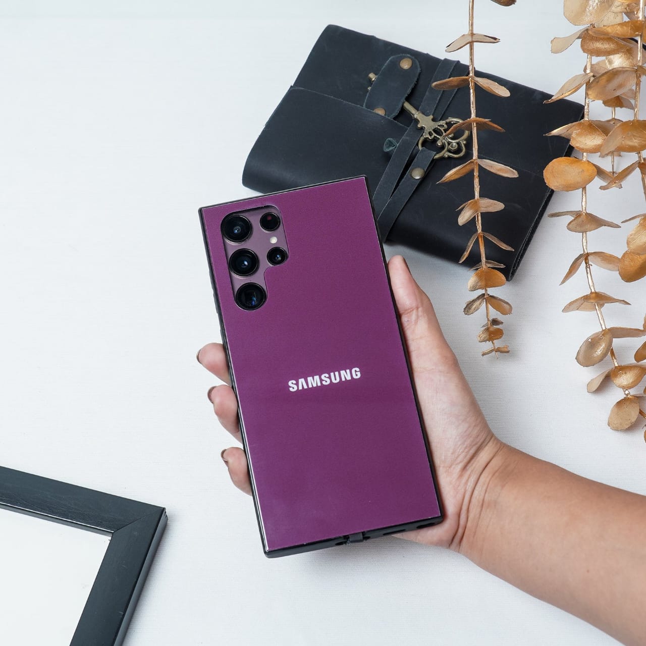 (Buy 1 Get 1 Free) LED Logo Glass Back Case - Samsung