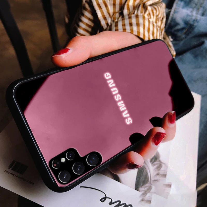 (Buy 1 Get 1 Free) LED Logo Glass Back Case - Samsung