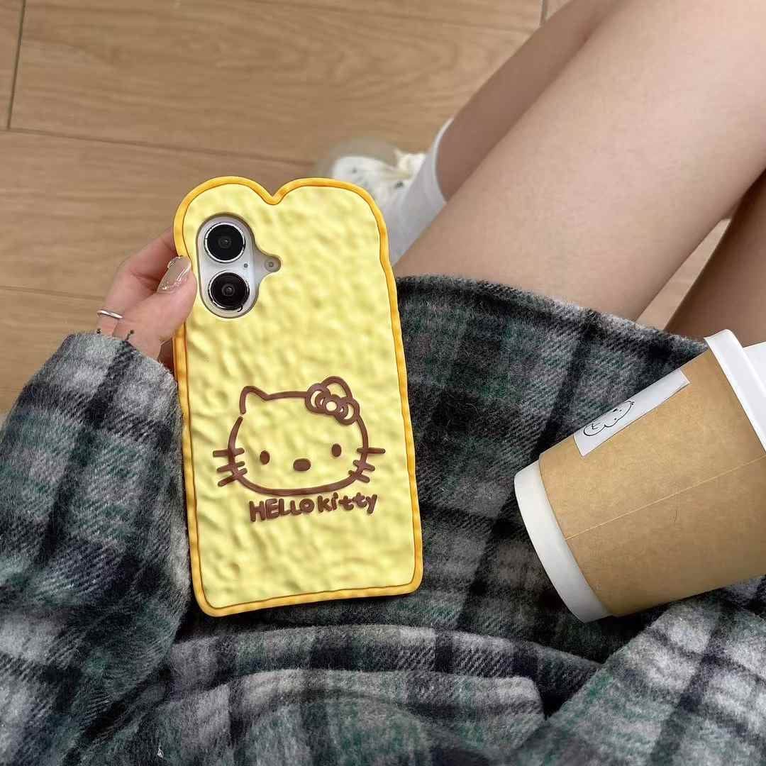 (Buy 1 Get 1 Free) Kitty Bread Silicon Case For iPhone