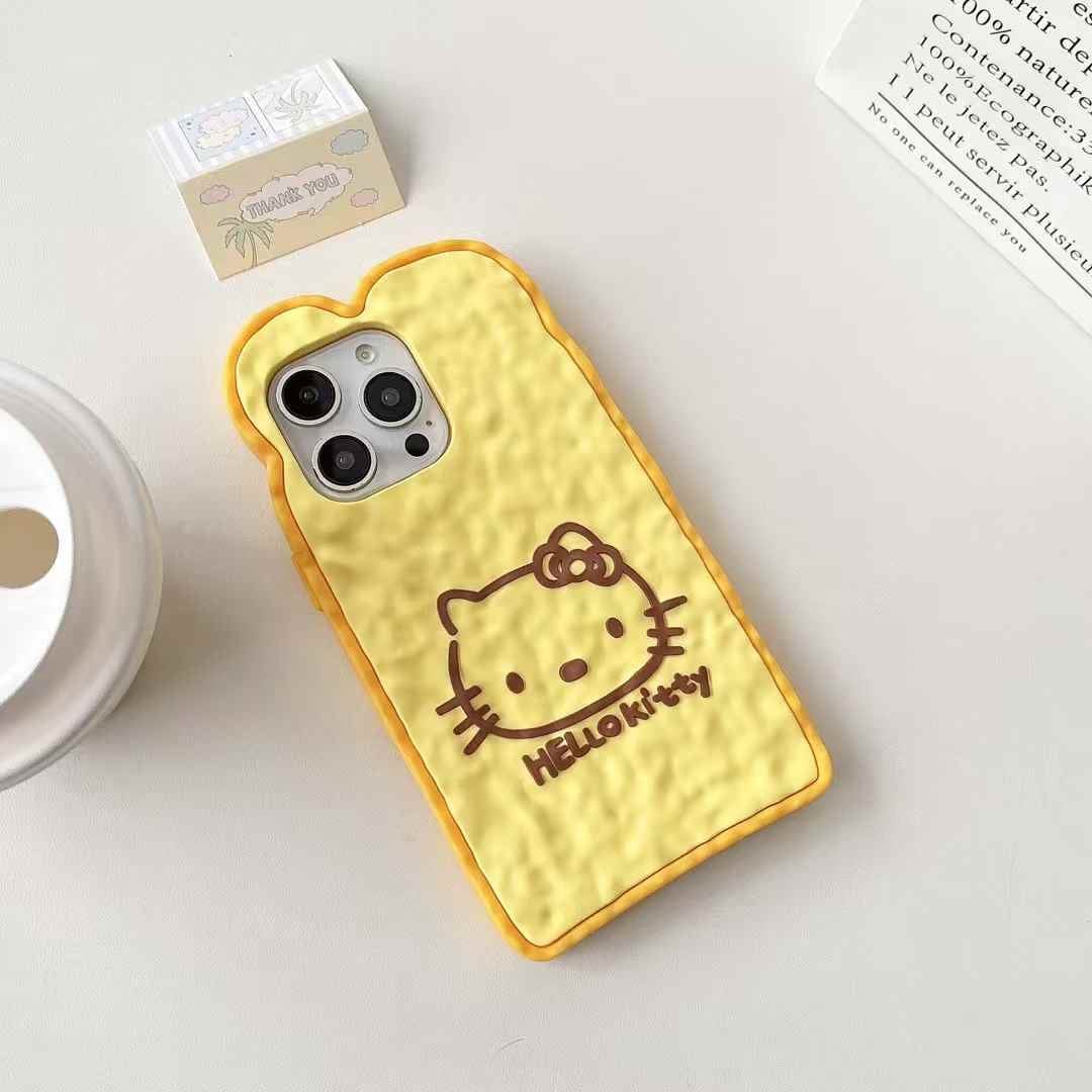 (Buy 1 Get 1 Free) Kitty Bread Silicon Case For iPhone
