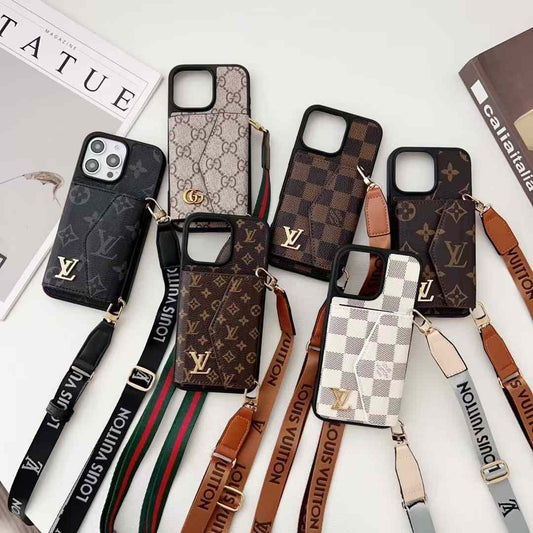 (Buy 1 Get 1 Free) Luxury Leather Designer Wallet Card Holder Case for iPhone