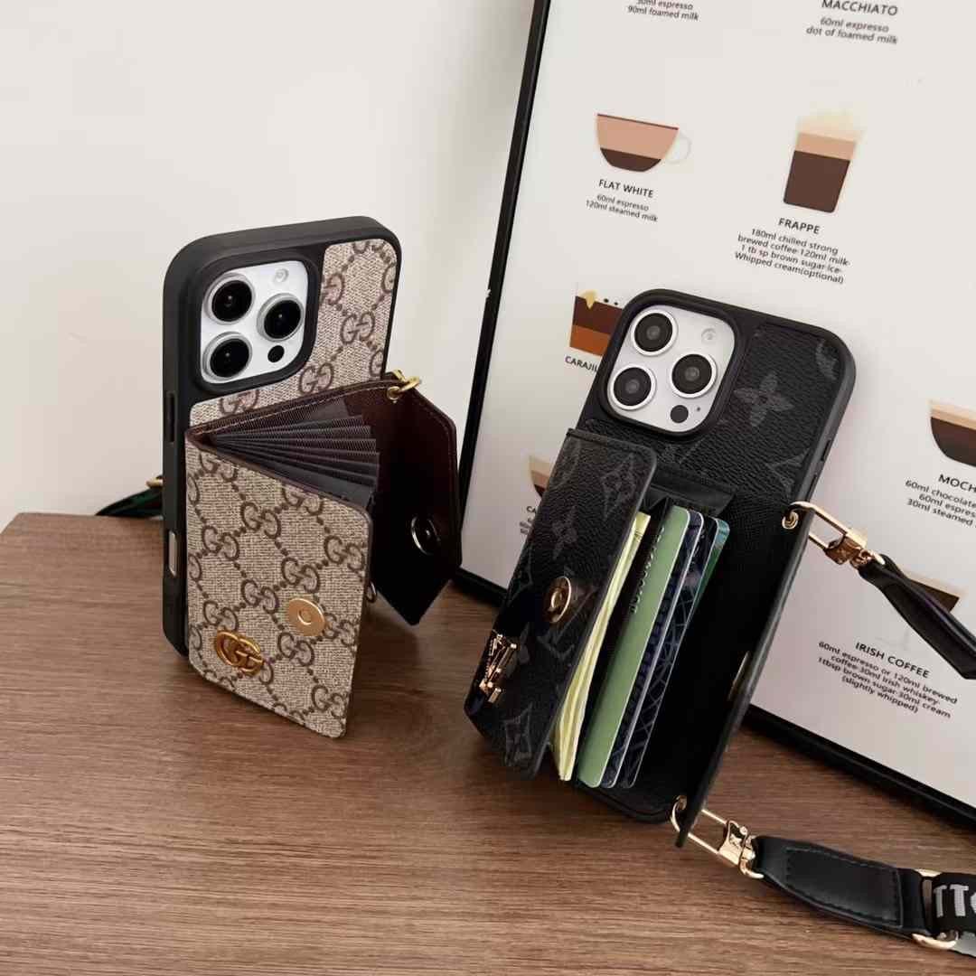 (Buy 1 Get 1 Free) Luxury Leather Designer Wallet Card Holder Case for iPhone