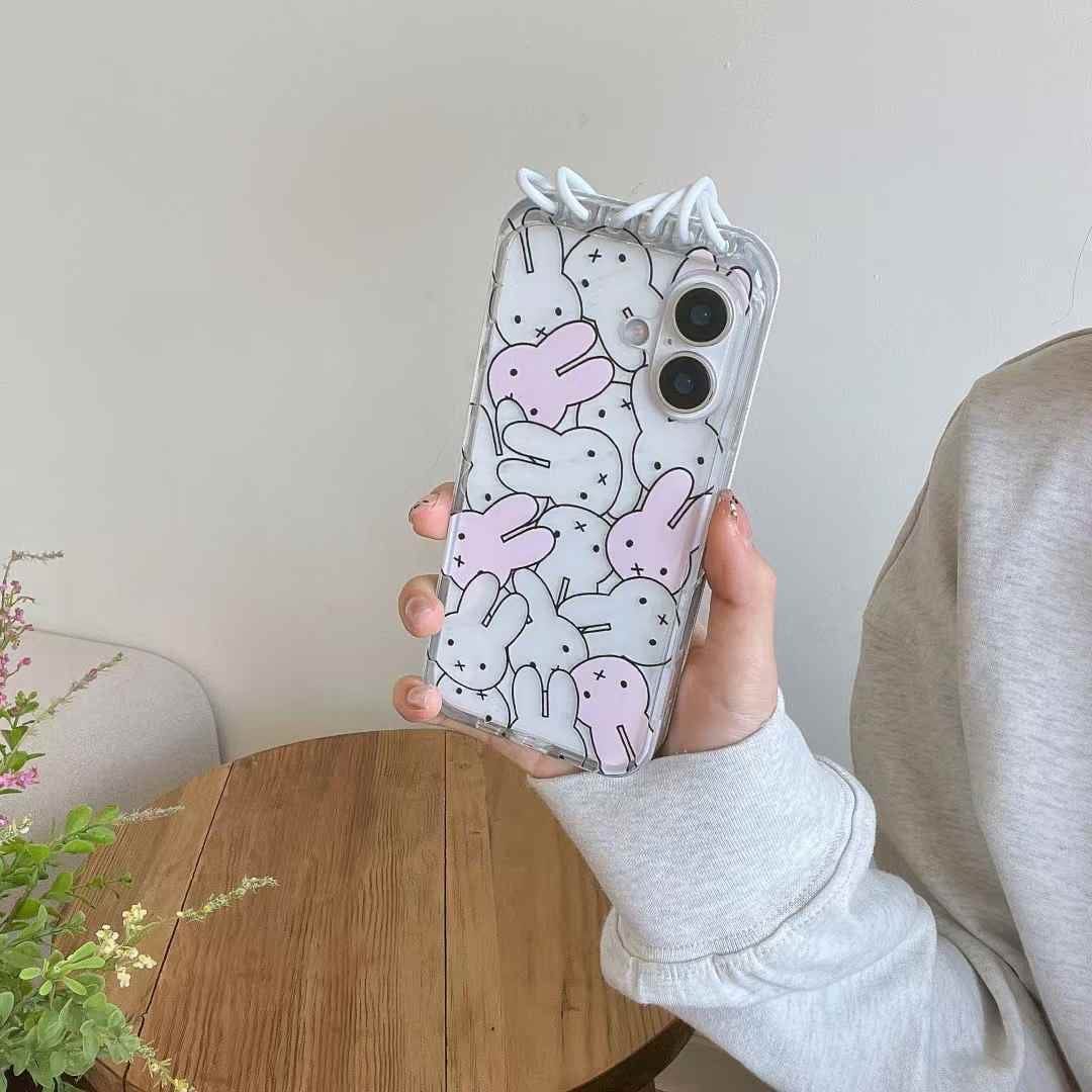 (Buy 1 Get 1 Free) Bunny Pattern Flip Style Silicon Case For iPhone
