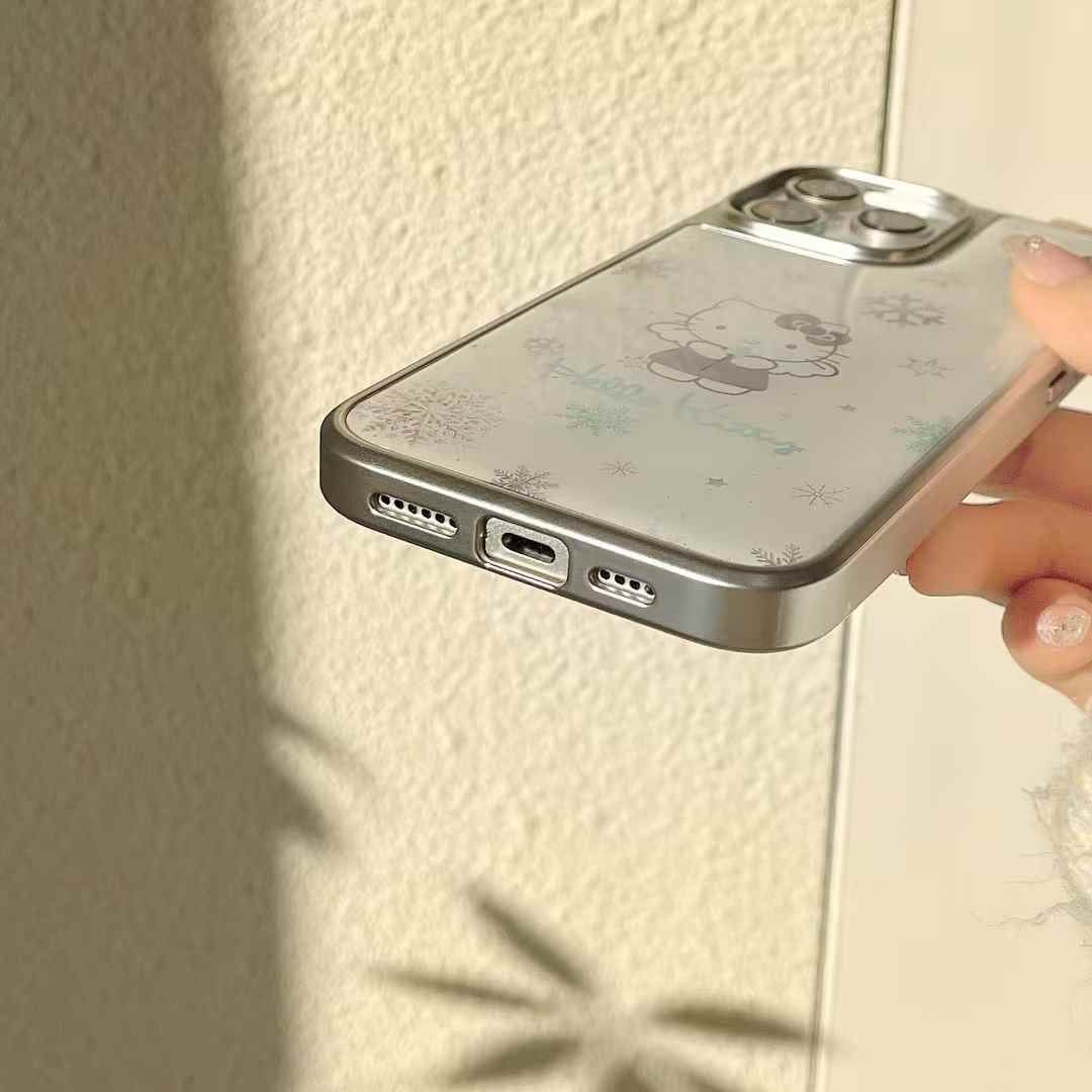 (Buy 1 Get 1 Free) Angel Kitty With Snow Case For iPhone