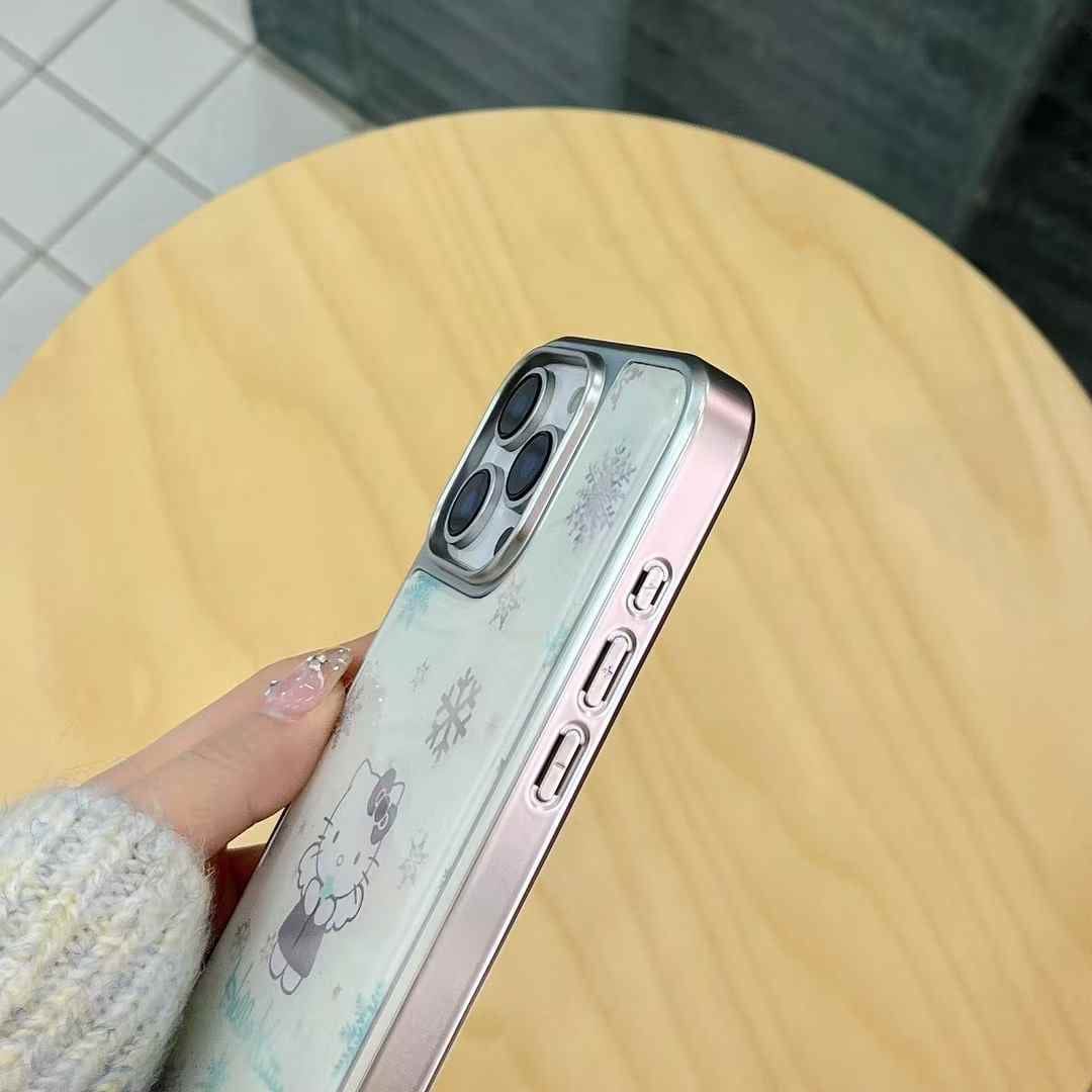 (Buy 1 Get 1 Free) Angel Kitty With Snow Case For iPhone