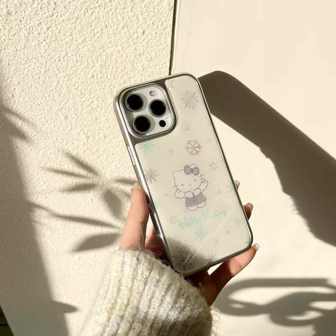 (Buy 1 Get 1 Free) Angel Kitty With Snow Case For iPhone