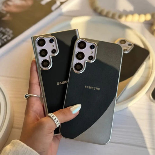 (Buy 1 Get 1 Free) Elegant Luxe Leather Electroplated Case - Samsung