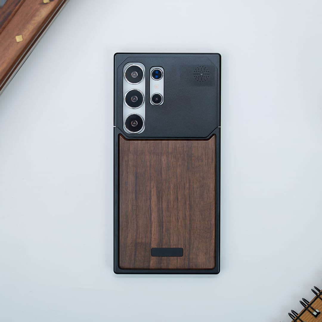 (Buy 1 Get 1 Free) Nature Wood Grain Metallic Case - Samsung