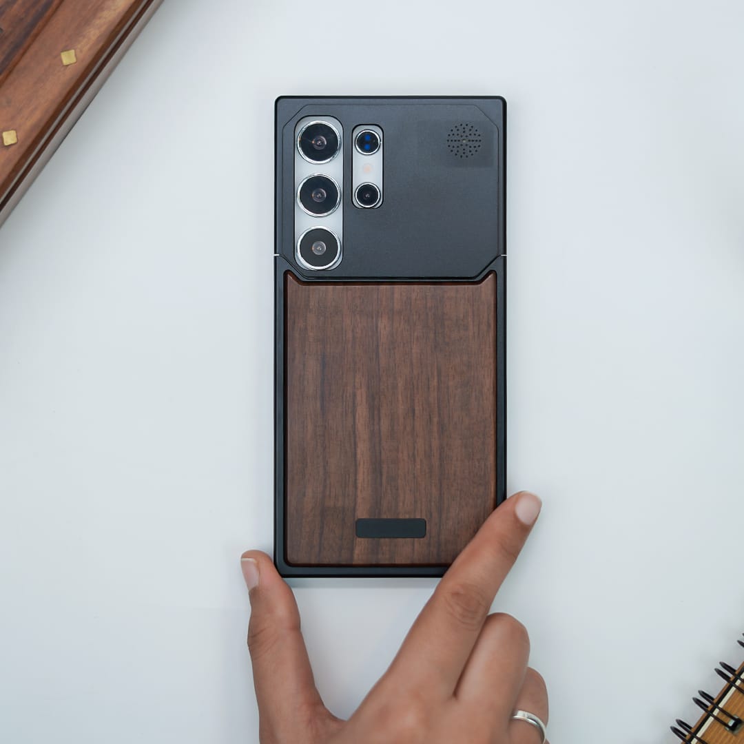 (Buy 1 Get 1 Free) Nature Wood Grain Metallic Case - Samsung