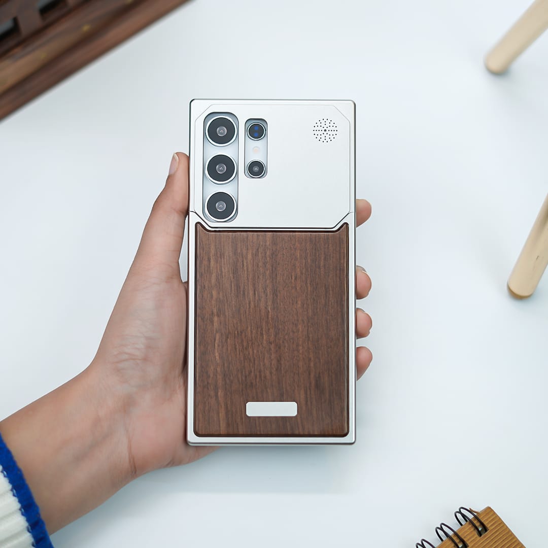 (Buy 1 Get 1 Free) Nature Wood Grain Metallic Case - Samsung