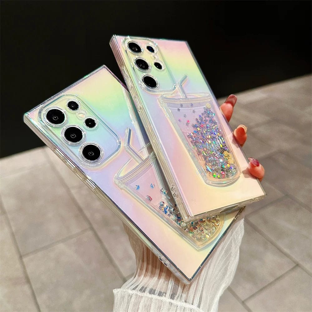 (Buy 1 Get 1 Free) Chic Gradient Glittery Cup Case - Samsung