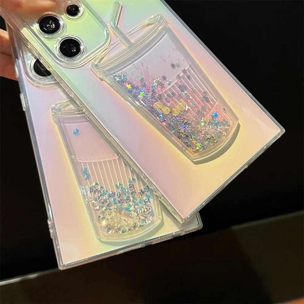 (Buy 1 Get 1 Free) Chic Gradient Glittery Cup Case - Samsung