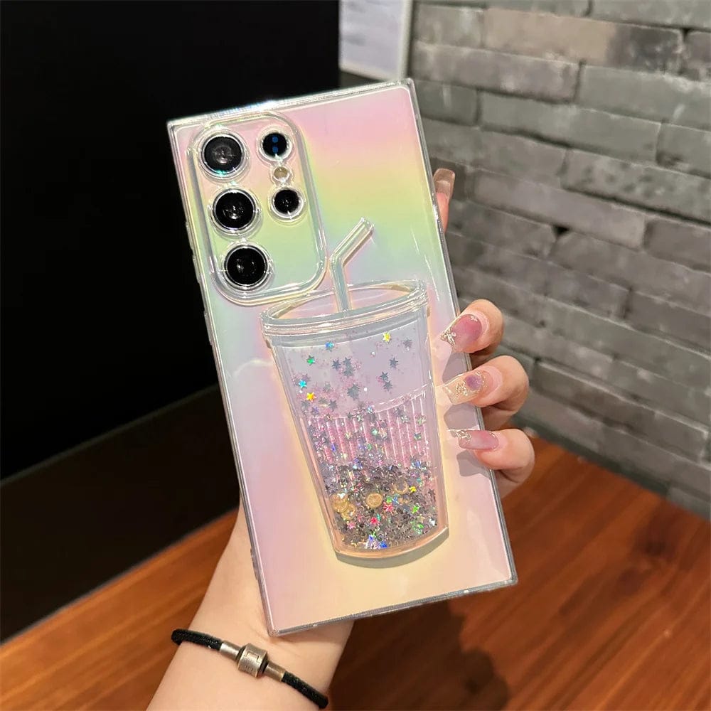 (Buy 1 Get 1 Free) Chic Gradient Glittery Cup Case - Samsung