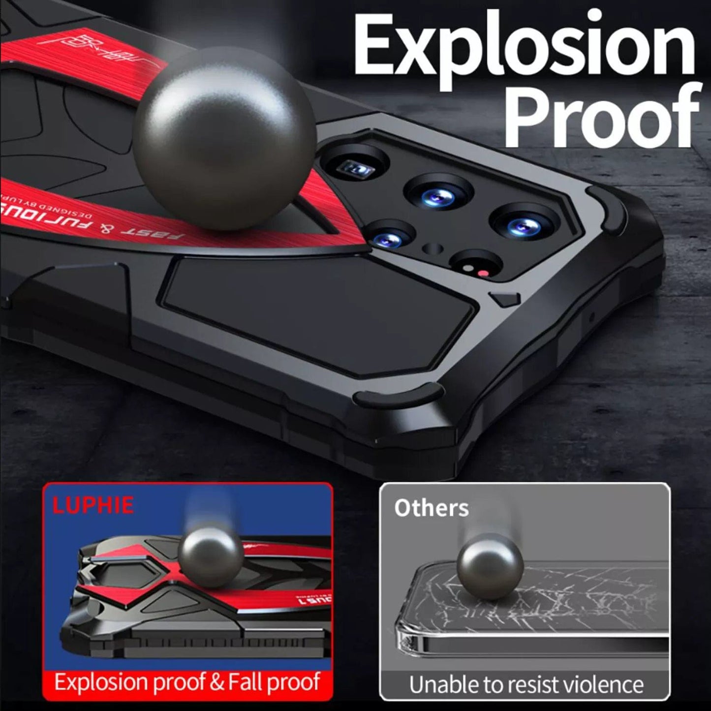 (Buy 1 Get 1 Free) Metal Armor Heavy Duty Shockproof Case - Samsung