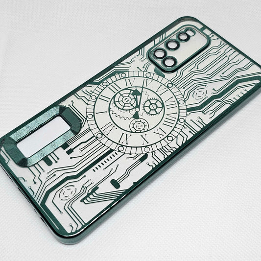 (Buy 1 Get 1 Free) Vivo V19 (2020) Back Cover with CD Watch Machine Design soft