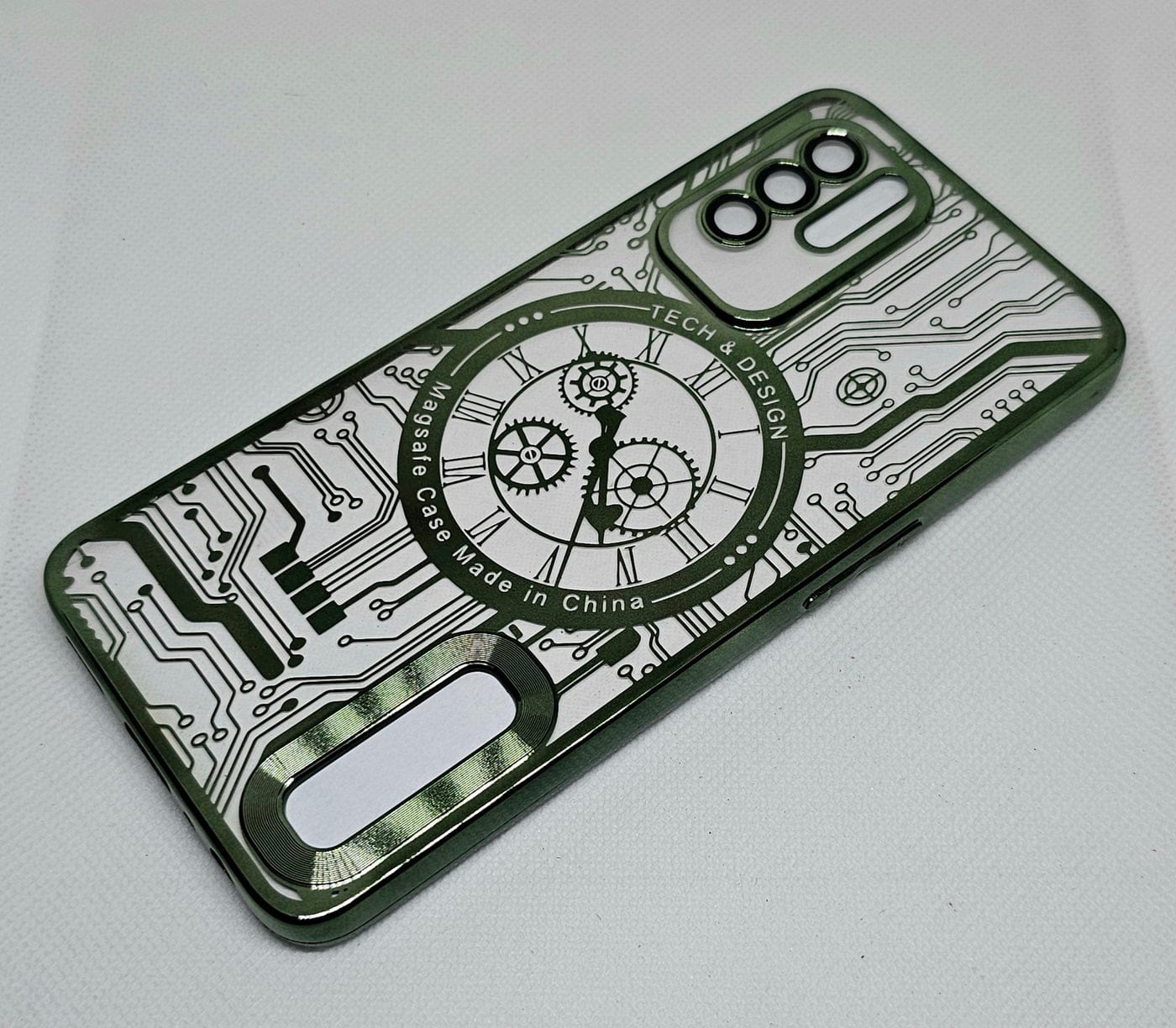 (Buy 1 Get 1 Free) Vivo V23 E / Y75 (4G) Back Cover with CD Watch Machine Design soft