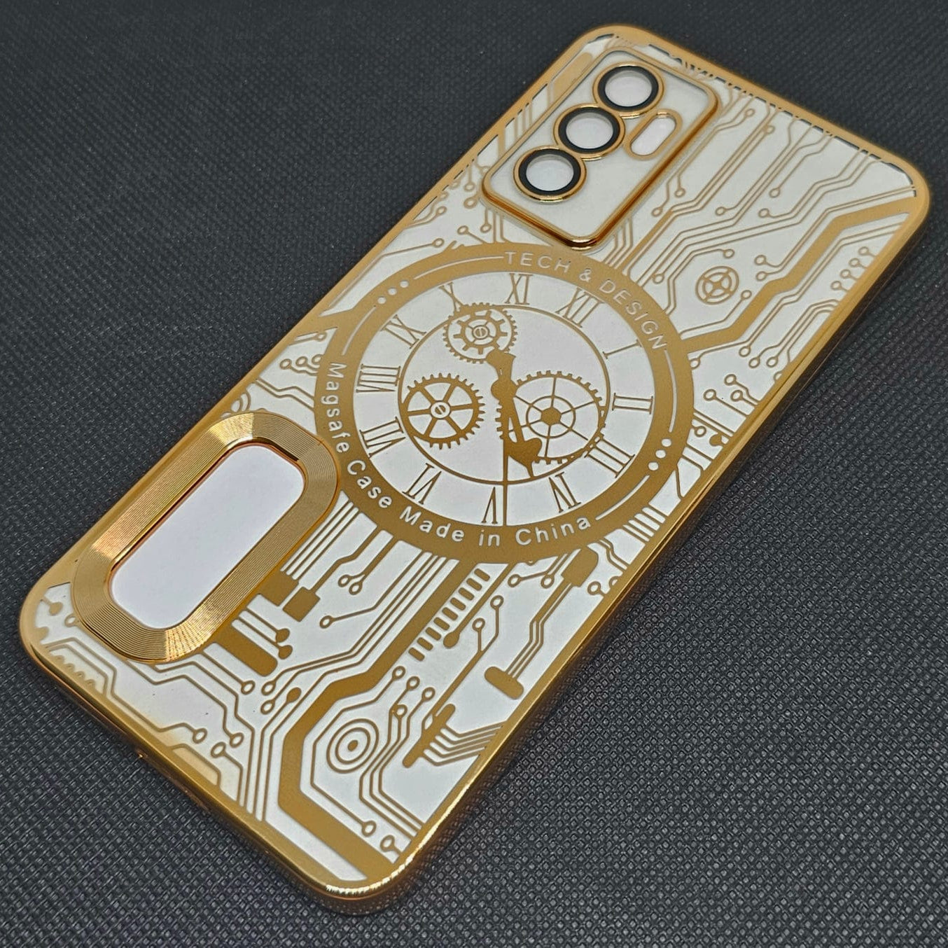 (Buy 1 Get 1 Free) Vivo V23 E / Y75 (4G) Back Cover with CD Watch Machine Design soft