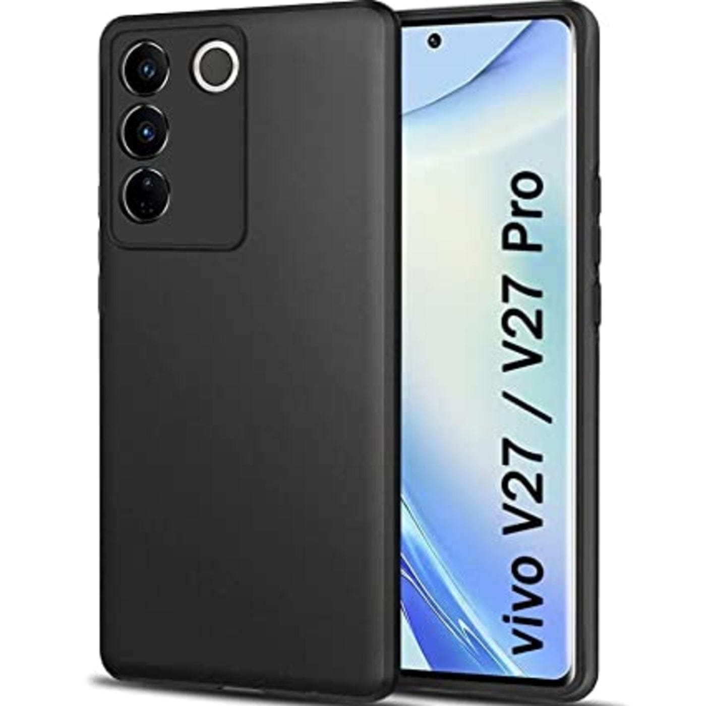 (Buy 1 Get 1 Free) Vivo V27 Pro/ V27 Silicone Back cover with Cloth Soft