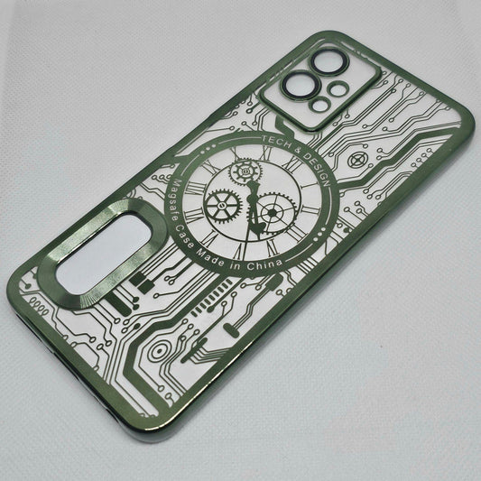 (Buy 1 Get 1 Free) Oppo F21 Pro (4G) Back Cover with CD Watch Machine Design soft