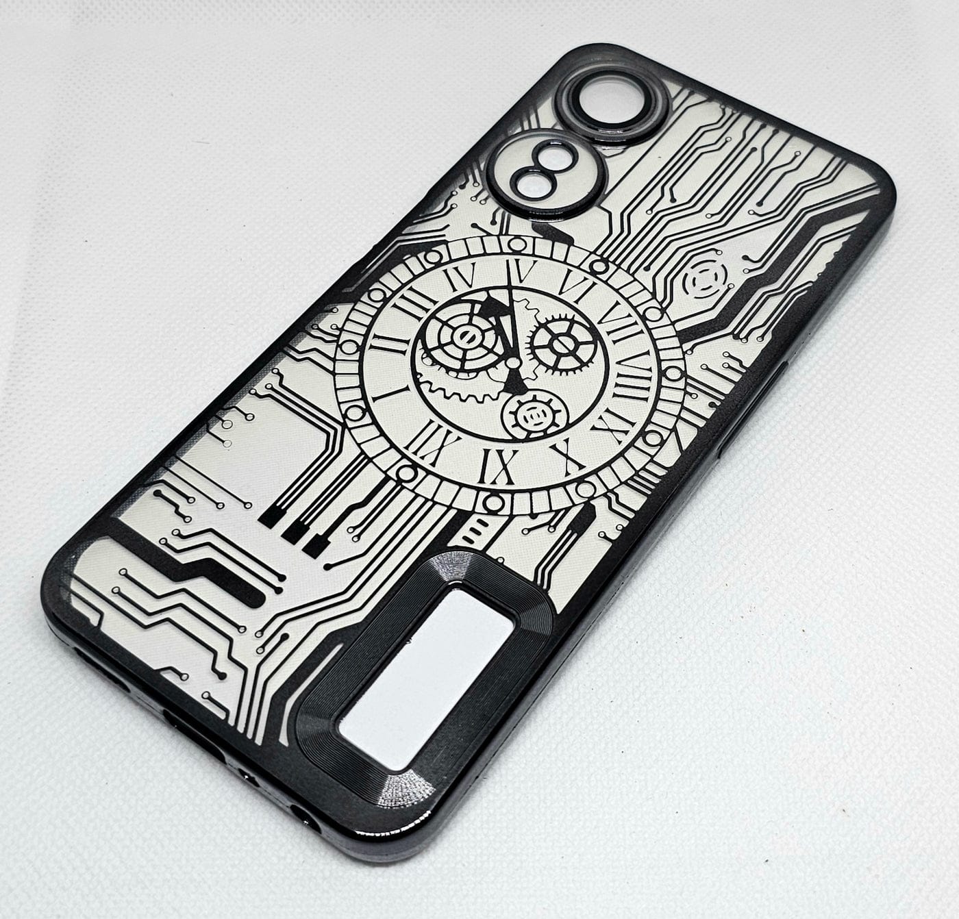 (Buy 1 Get 1 Free) Oppo A78(5G)/A58(5G)/A58x Back Cover with CD Watch Machine Design soft