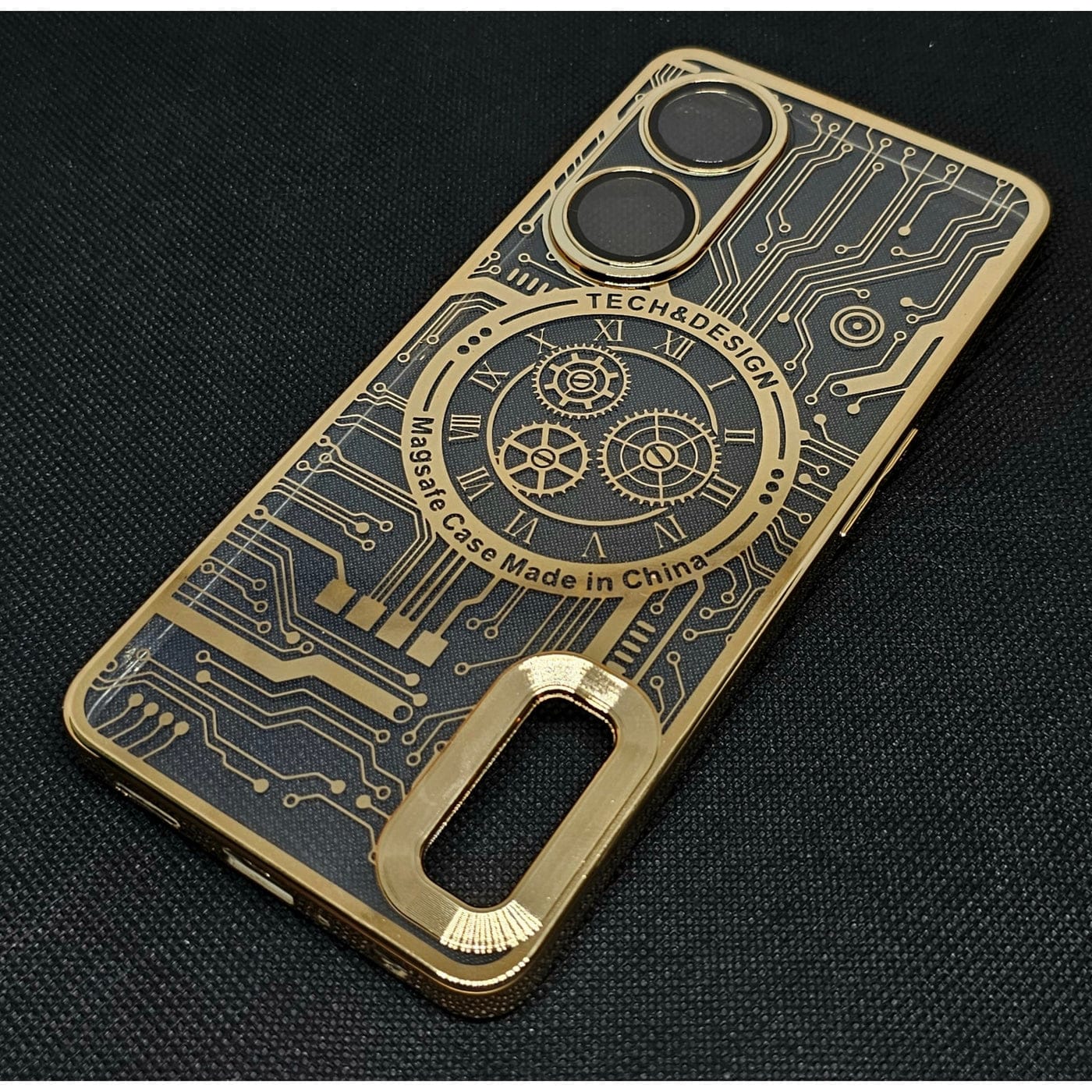 (Buy 1 Get 1 Free) Oppo F23 (5G) Back Cover with CD Watch Machine Design soft