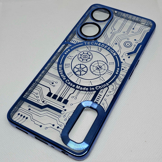 (Buy 1 Get 1 Free) Oppo F23 (5G) Back Cover with CD Watch Machine Design soft