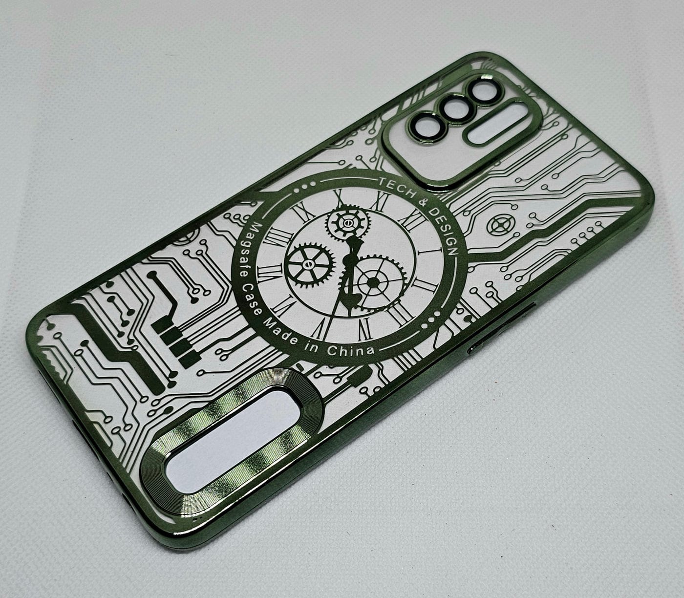 (Buy 1 Get 1 Free) Oppo F19 pro plus Back Cover with CD Watch Machine Design soft