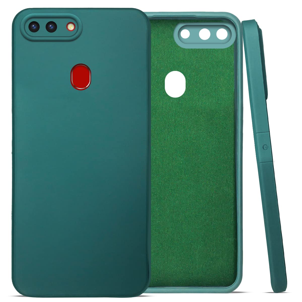 (Buy 1 Get 1 Free) Oppo A5s /F9/A12 Back Cover (Silicone + Inner Side Cloth) Soft