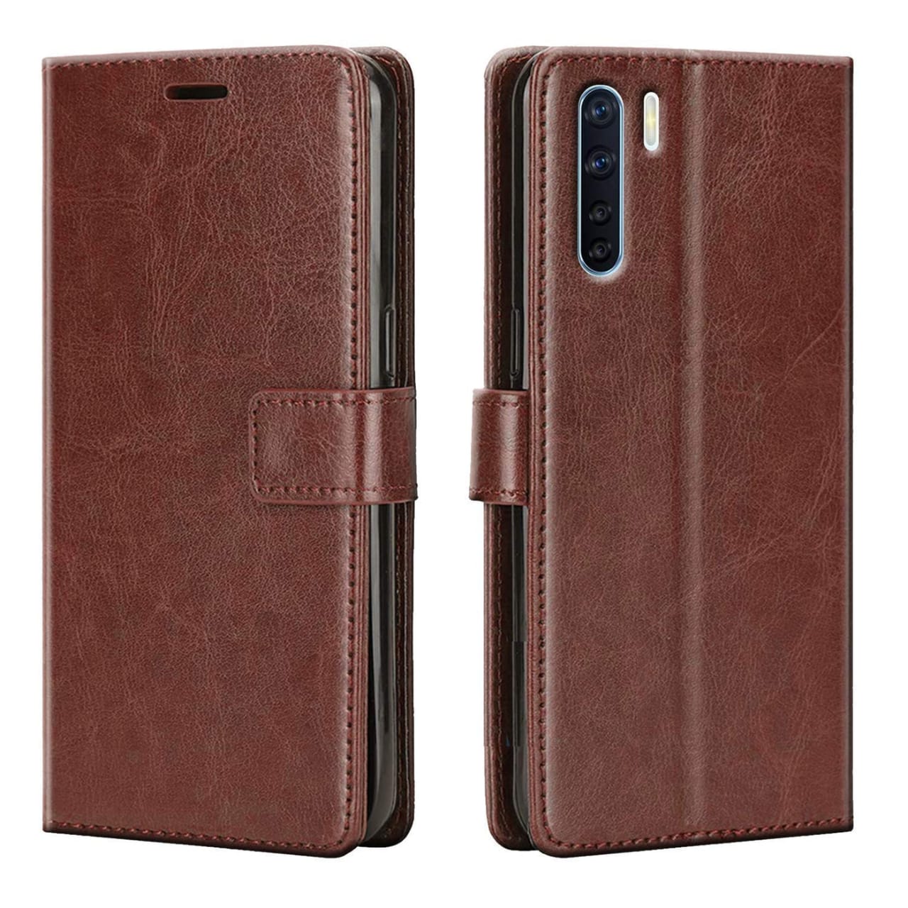 (Buy 1 Get 1 Free) Oppo F15 Flip Leather Cover