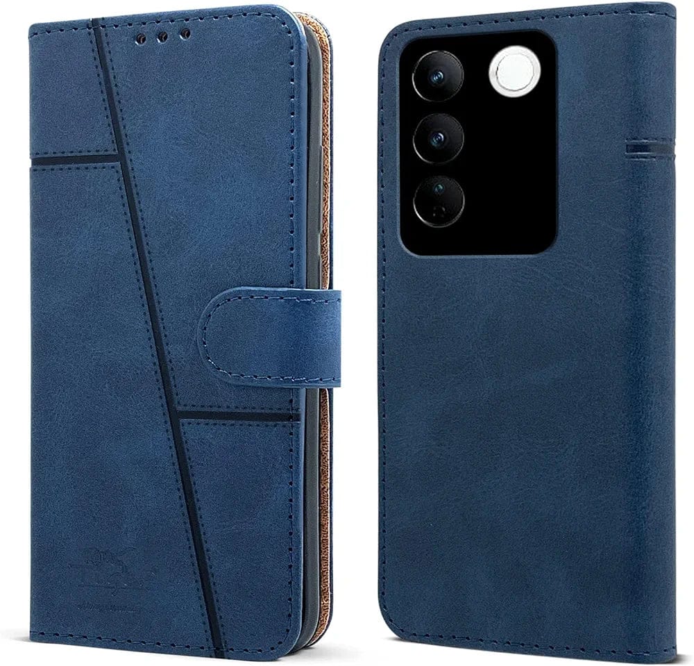 (Buy 1 Get 1 Free) Vivo V27 Mobile Leather Flip Cover
