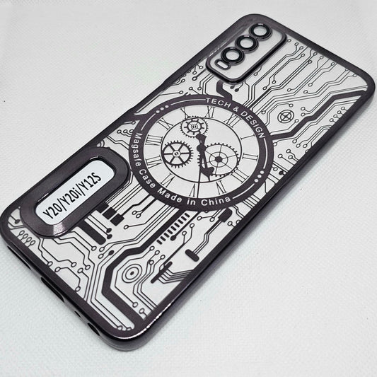 (Buy 1 Get 1 Free) Vivo Y20/Y20 i Mobile CD Watch Machine Design Back Cover