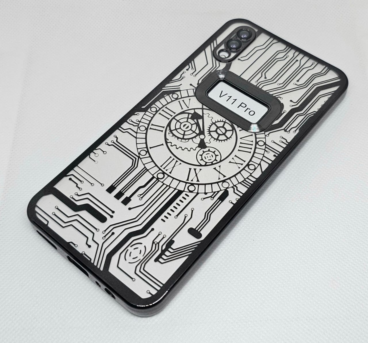 (Buy 1 Get 1 Free) Vivo V11 Pro Back Cover with CD Watch Machine Design soft