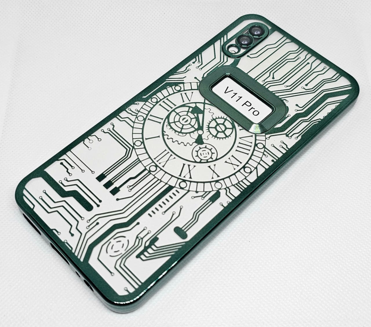 (Buy 1 Get 1 Free) Vivo V11 Pro Back Cover with CD Watch Machine Design soft