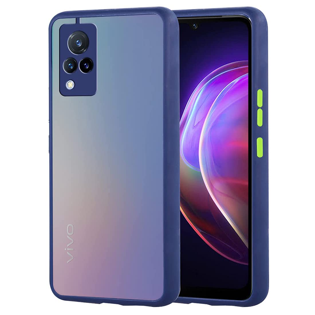 (Buy 1 Get 1 Free) Vivo V21 5G mobile Back Cover (Smoky)