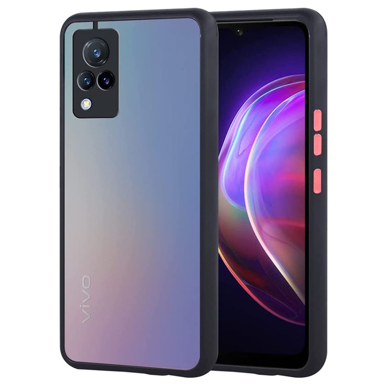 (Buy 1 Get 1 Free) Vivo V21 5G mobile Back Cover (Smoky)