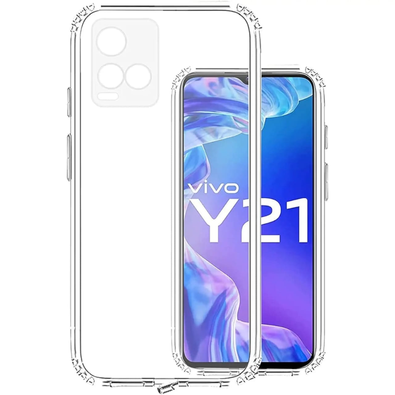(Buy 1 Get 1 Free) Vivo Y21/Y33s Mobile Back Cover Anti-Yellowing