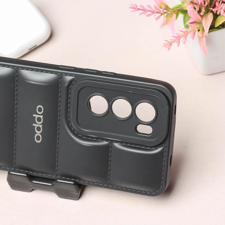 (Buy 1 Get 1 Free) Black Puffon Silicon Case for Oppo Reno 12