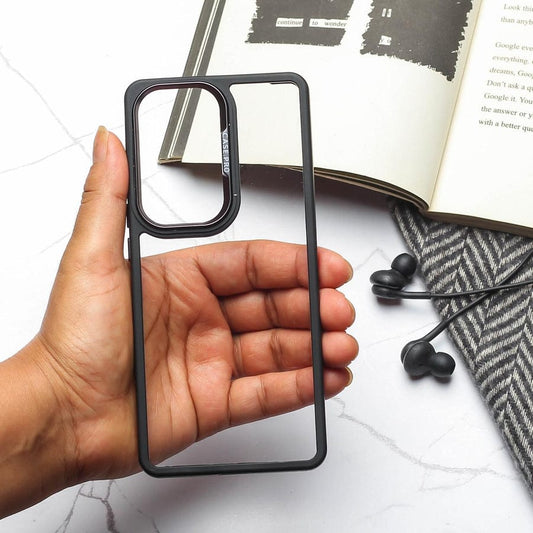 (Buy 1 Get 1 Free) Black Lifted Transparent Case for Oppo Reno 10 5g